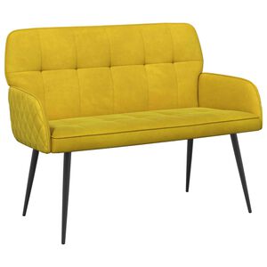 vidaXL Zweisitzer-Sofa mit Metallbeinen 2-Sitzer Gelb Samt