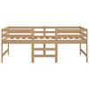 vidaXL Halbhochbett Honigbraun Massivholz Kiefer 90x200 cm