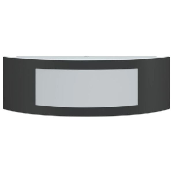 vidaXL Außenwandleuchten 2 Stk. Schwarz Edelstahl