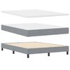 vidaXL Boxspringbett mit Matratze Hellgrau 160 x 200 cm Stoff