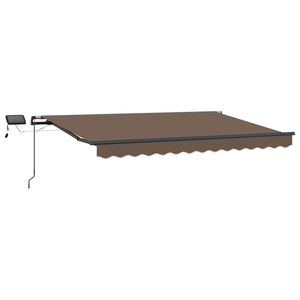vidaXL Ausziehbare Markise Taupe 400 x 300 cm Stoff und Aluminium