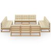 vidaXL 13-tlg. Garten-Lounge-Set mit Kissen Kiefer Massivholz