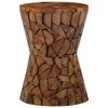 vidaXL Mosaik Hocker Braun Massivholz Teak