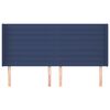 vidaXL Kopfteil mit Ohren Blau 203x16x118/128 cm Stoff