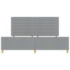 vidaXL Bettgestell mit Kopfteil Hellgrau 200 x 200 cm Stoff