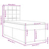 vidaXL Boxspringbett mit Matratze Creme 90x200 cm Stoff