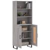 vidaXL Highboard Grau Sonoma 69,5x34x180 cm Holzwerkstoff
