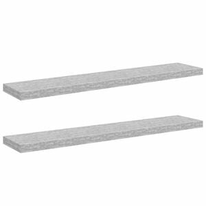 vidaXL Schweberegale 2 Stk. Betongrau 120x23,5x3,8 cm MDF