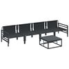 vidaXL Gartensofa-set mit Kissen 5 pcs Schwarz Stahl