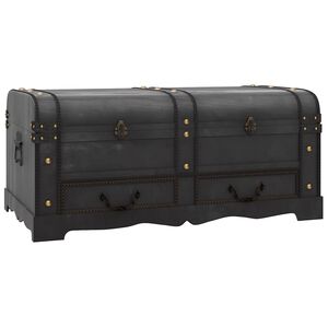 vidaXL Schatztruhe Holz Schwarz 90 x 51 x 42 cm