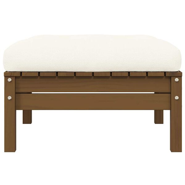 vidaXL Gartensofa 2-Sitzer mit Creme Kissen Massivholz Kiefer