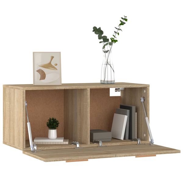 vidaXL Wandschrank Sonoma-Eiche 80x35x36,5 cm Holzwerkstoff