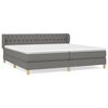 vidaXL Boxspringbett mit Matratze Dunkelgrau 200x200 cm Stoff