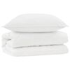 vidaXL Bettdecken Set mit Kissen 2 pcs Wei&szlig; Mikrofaser