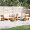 vidaXL 6-tlg. Garten-Lounge-Set mit Kissen Massivholz Akazie