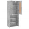 vidaXL Highboard Betongrau 69,5x34x180 cm Holzwerkstoff