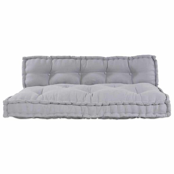 vidaXL Pallet Sofa Kissen 2 pcs Grau 120 x 80 x 38 cm Stoff