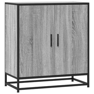 vidaXL Sideboard Grau Sonoma 68x35x76 cm Holzwerkstoff und Metall