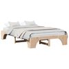 vidaXL Bettrahmen Natur 135 x 190 cm Massives Kiefernholz