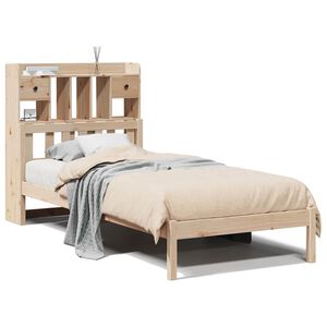 vidaXL Massivholzbett mit Regal ohne Matratze 90x190 cm Kiefer