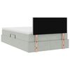 vidaXL Bett mit Stauraum und LED Hellgrau 120 x 200 cm Samt