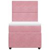 vidaXL Boxspringbett mit Matratze Rosa 90x200 cm Samt
