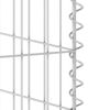 vidaXL Gabionenwand für Mülltonnen Verzinkter Stahl 254x100x110 cm