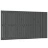 vidaXL Wand-Kopfteil Grau 159,5x3x90 cm Massivholz Kiefer