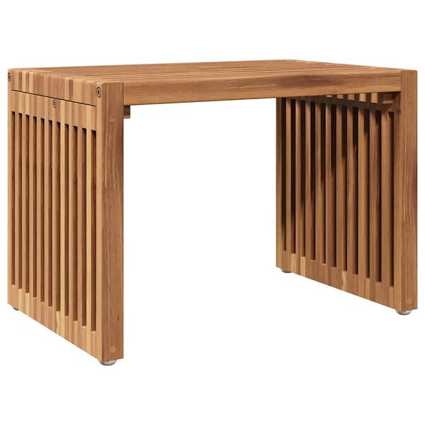 vidaXL Garten-Beistelltisch Braun 50 x 32,5 x 35 cm Massivholz Teak