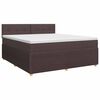 vidaXL Boxspringbett mit Matratze Dunkelbraun 140 x 190 cm Stoff