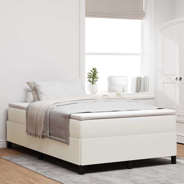 vidaXL Boxspringbett Creme 120 x 190 cm Cordstoff