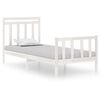 vidaXL Massivholzbett Wei&szlig; 75x190 cm