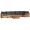 vidaXL Outdoor-Sofagarnitur 7 Stk. Natur und Anthrazit
