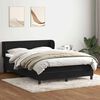 vidaXL Boxspringbett mit Matratze Schwarz 160x210 cm Samt