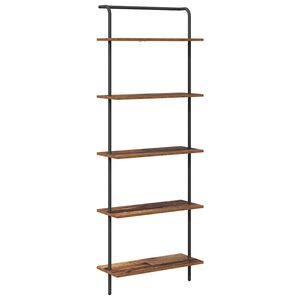 vidaXL B&uuml;cherregal 5 Ebenen 60 x 24 x 168 cm Holzwerkstoff Altholz