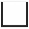 vidaXL Esstischbeine U-Form 3 Stk. Schwarz 80x(72-73) cm Stahl