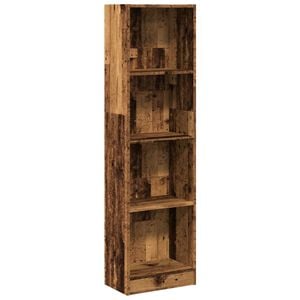 vidaXL B&uuml;cherregal Altholz-Optik 40x24x143 cm Holzwerkstoff
