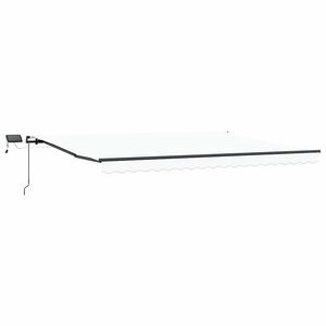 vidaXL Ausziehbare Markise Wei&szlig; 400 x 350 cm Stoff und Aluminium