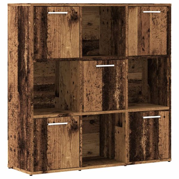 vidaXL Bücherregal Altholz-Optik 90x28x90 cm Holzwerkstoff