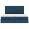 vidaXL Ottoman-Bett mit Matratzen Dunkelblau 160x200 cm Samt