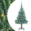 vidaXL K&uuml;nstlicher Weihnachtsbaum beschneit mit LED Licht 120 cm