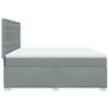 vidaXL Boxspringbett mit Matratze Hellgrau 200x200 cm Stoff