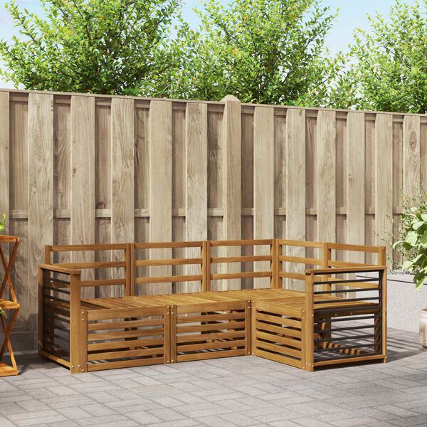 vidaXL Sofagarnituren 4 pcs Natur Massivholz Akazie