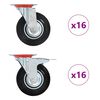vidaXL 32 Stk. Lenkrollen 125 mm