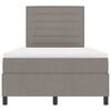 vidaXL Boxspringbett mit Matratze mit LED Taupe 120 x 200 cm Stoff