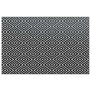 vidaXL Outdoor-Teppich ARAKIL Wei&szlig; und Schwarz 190x290 cm PP