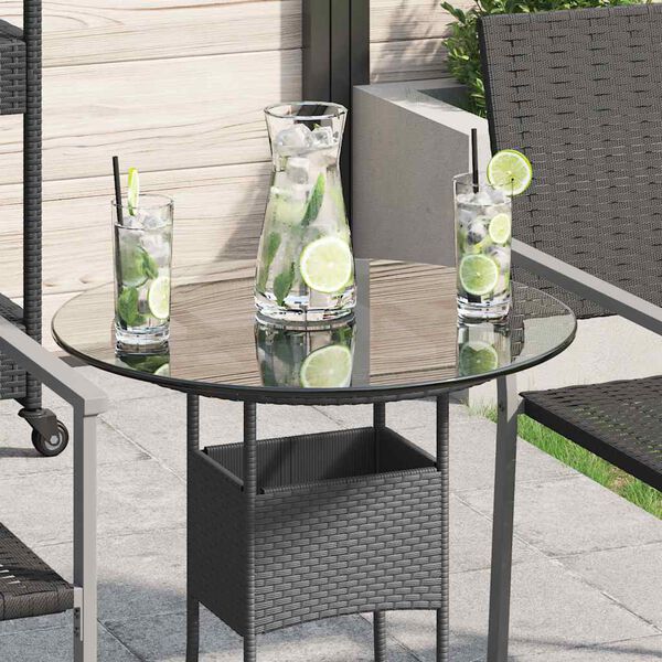 vidaXL Tischplatte aus geh&auml;rtetem Glas rund 500 mm