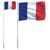 vidaXL Flagge Frankreichs mit Mast 5,5 m Aluminium