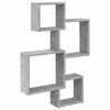vidaXL Wandw&uuml;rfelregale Wandhalterung Betongrau 64 x 13,5 x 91,5 cm