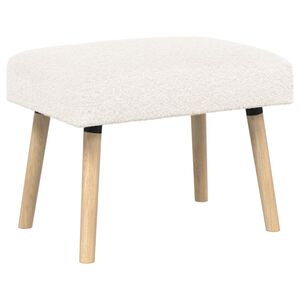 vidaXL Bank Uni Creme 60 x 40 x 45 cm Boucl&eacute;